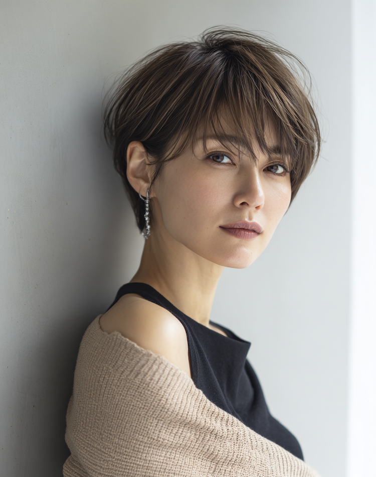 上品見えする大人ショートヘア